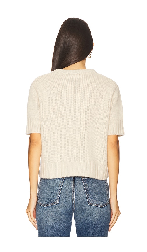  Soft Goat Grobstrick-kurzarmpullover In Ivory. Größe S. Also In M. 