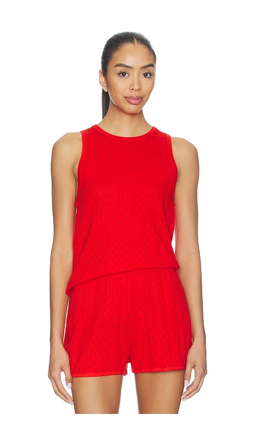 Soft Goat Pointelle Singlet Top