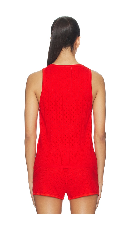  Soft Goat Singlet Pointelle In Red. Größe Xs. Also In S, M, Xl. 