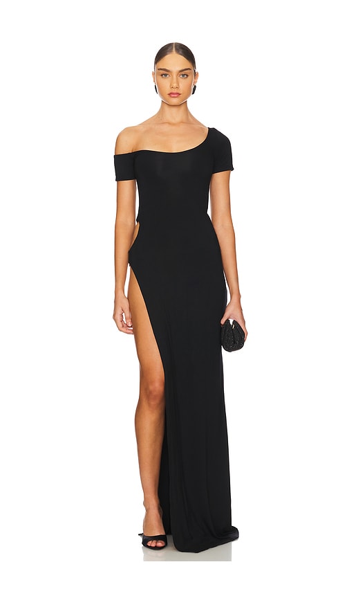 Sid Neigum Triple Loop Knit Dress In Black