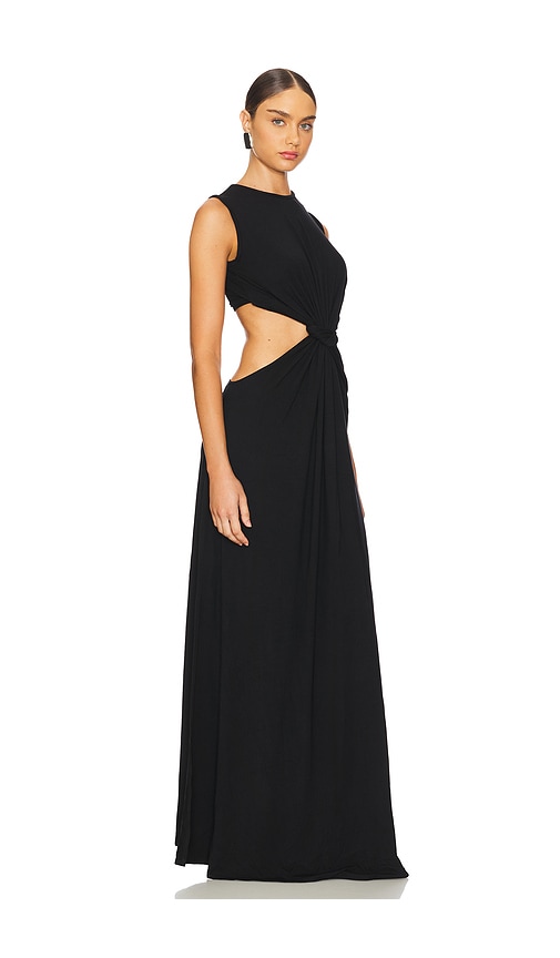 Shop Sid Neigum Twisted Cutout Maxi Dress In Black