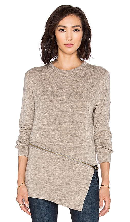 asymmetrical zipper sweater