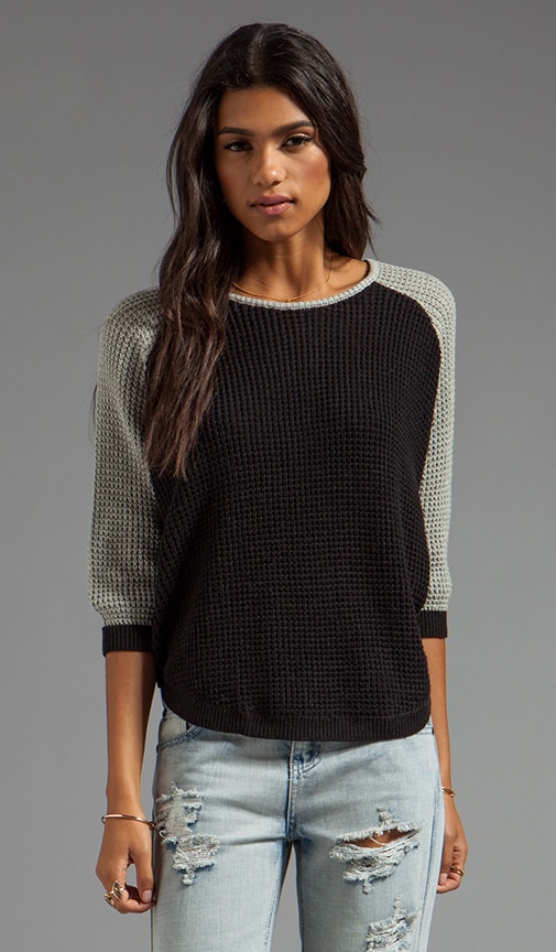 3/4 Sleeve Baseball Dolman Pullover