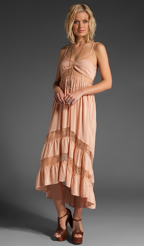 Lace Paneled Maxi Dress