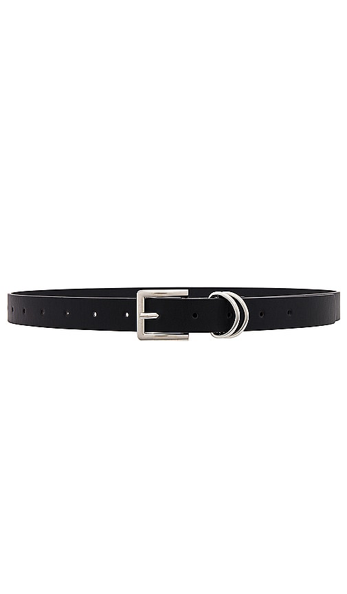 Shop Shashi Agnes Leather Belt In 黑色