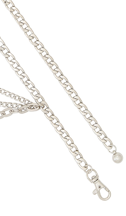 Shop Shashi Elodie Layered Chain Belt In 银色