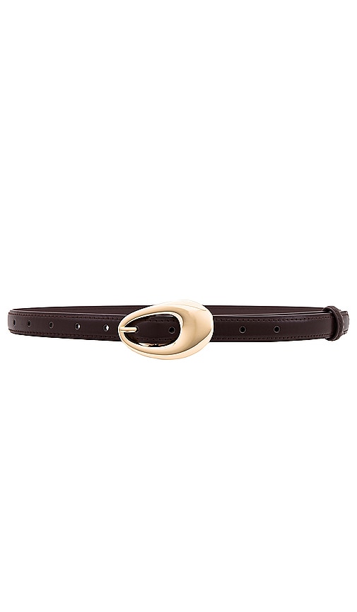Shop Shashi Oval Buckle Belt In Brown