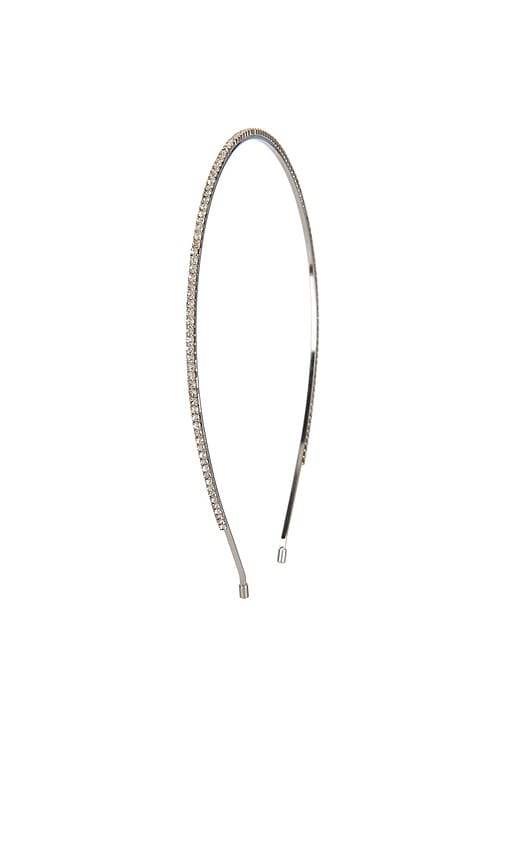 Tennis Headband in Metallic Silver.