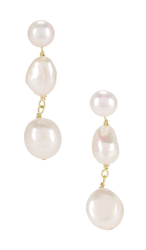 Shop Shashi Cleo Drop Earring In Ivory