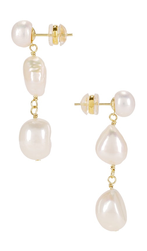 Shop Shashi Cleo Drop Earring In Ivory