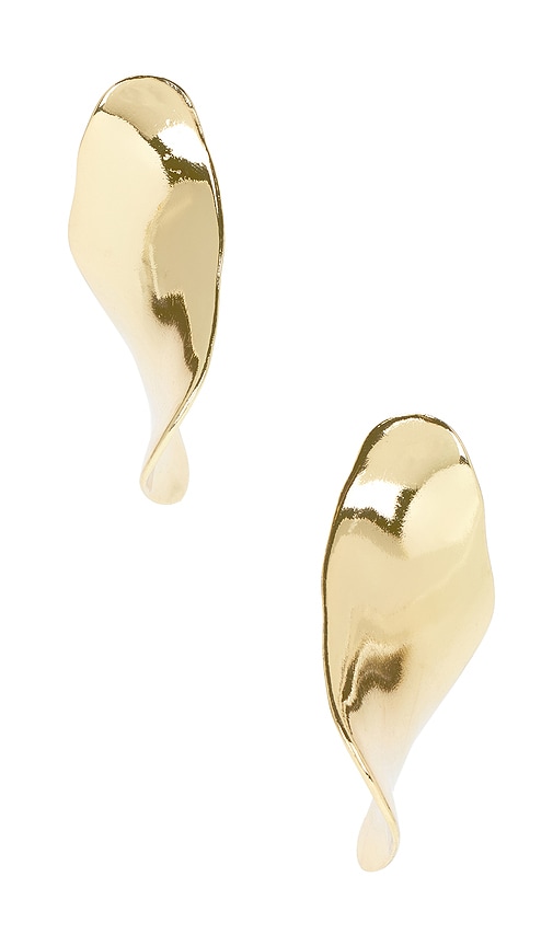 SHASHI Twisted Statement Earring in Gold