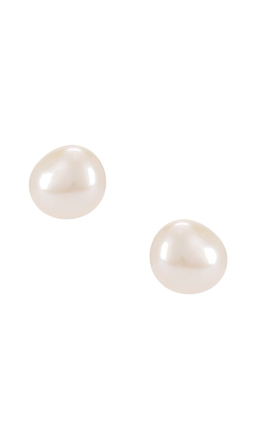 Shashi Pearl Stud Earring In White