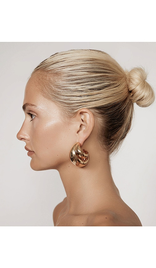 Shashi Ohrreifen Double Tsuki In Metallic Gold
