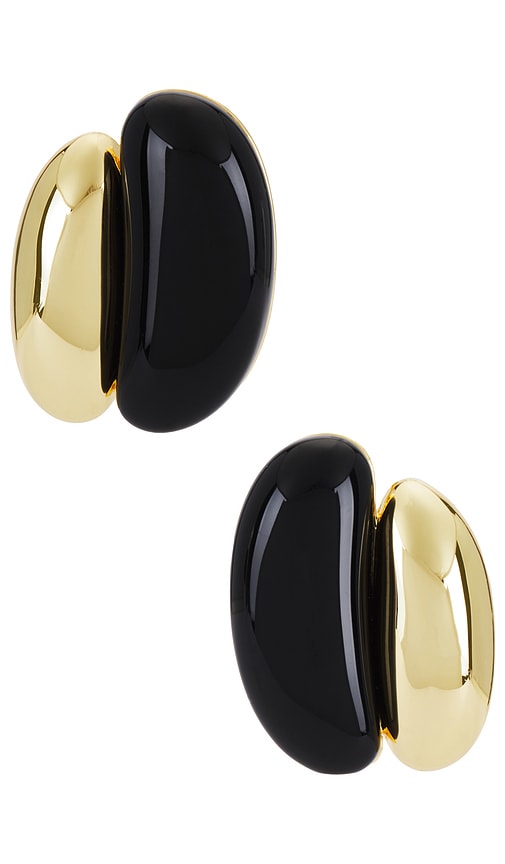 SHASHI Una Gemstone Earring in Noir