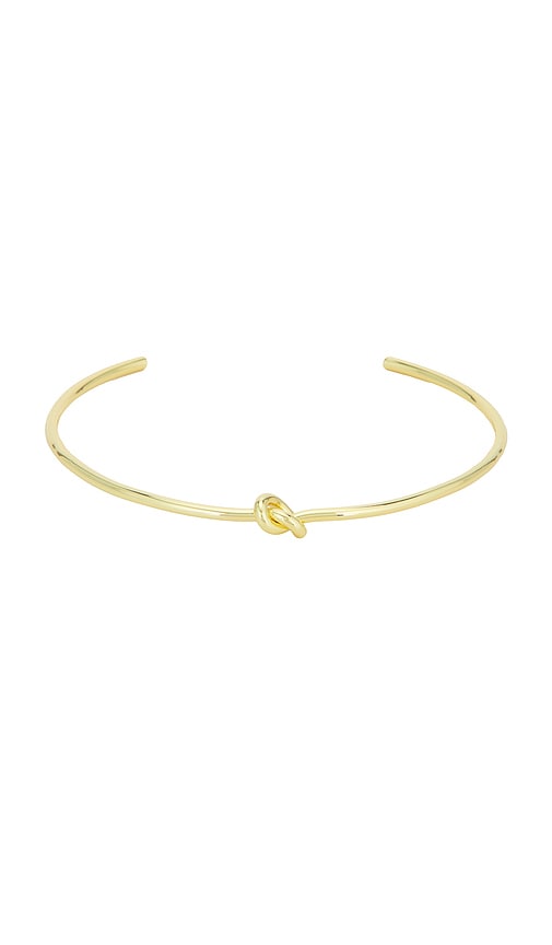 SHASHI Knot Necklace Cuff in Gold