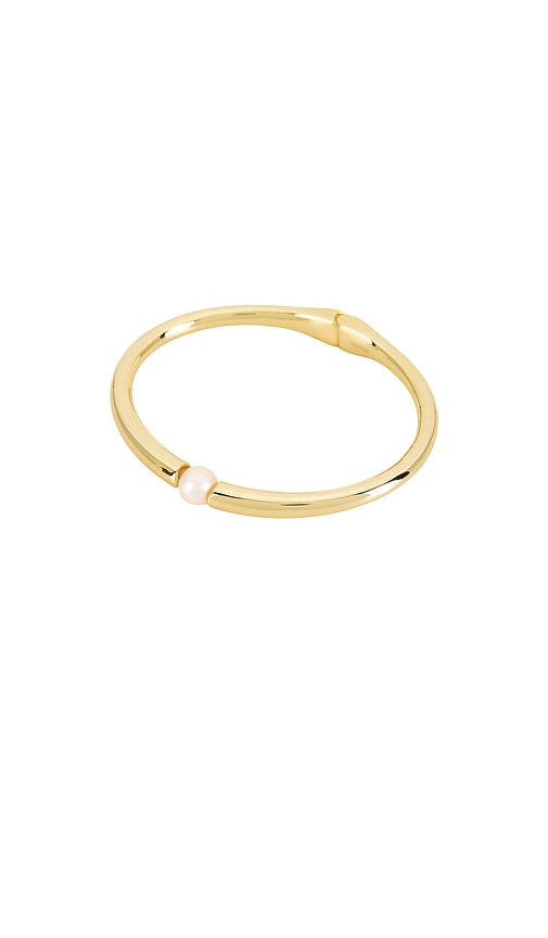 Essential Bracelet Cuff in Metallic Gold.