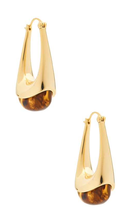 x REVOLVE Elysee Hoop in Metallic Gold.