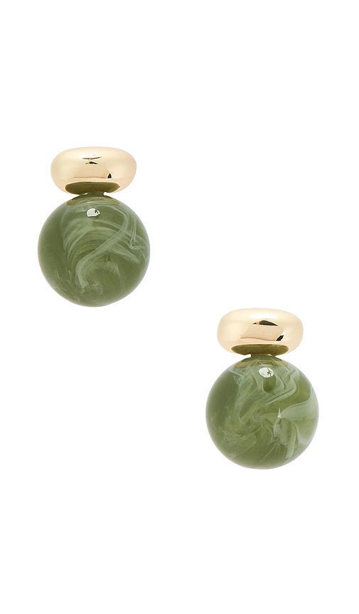 Alice Gemstone Earring in Beige.