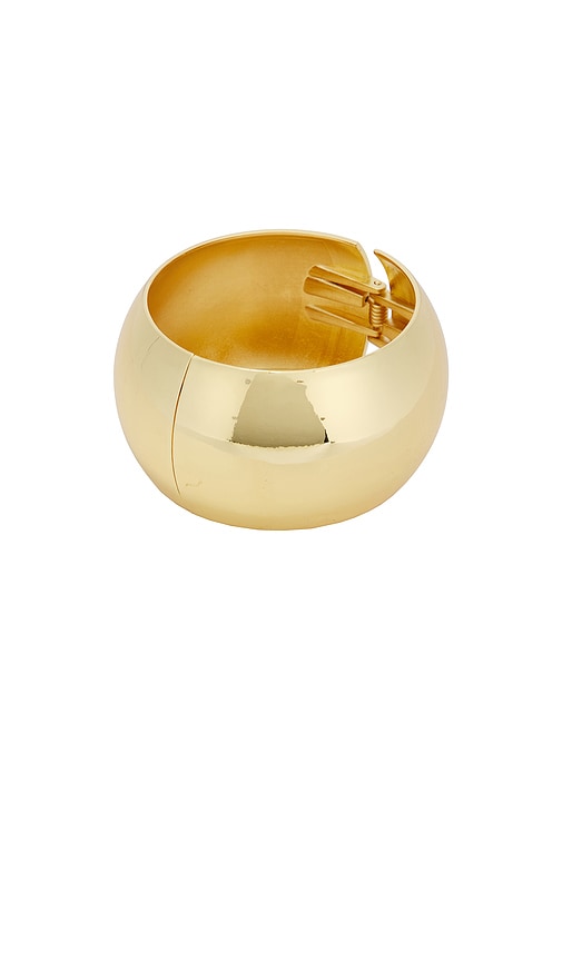 Dome Bangle Bracelet in Metallic Gold.