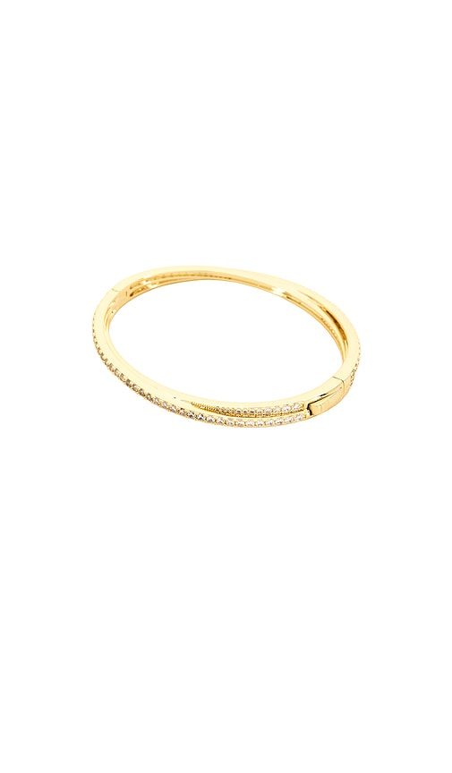 Staci Cuff Bracelet in Metallic Gold.