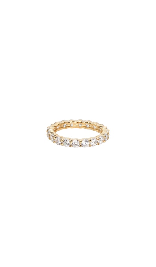 Eternity Band Ring in Metallic Gold. - size 8 (also in 5, 6, 7)
