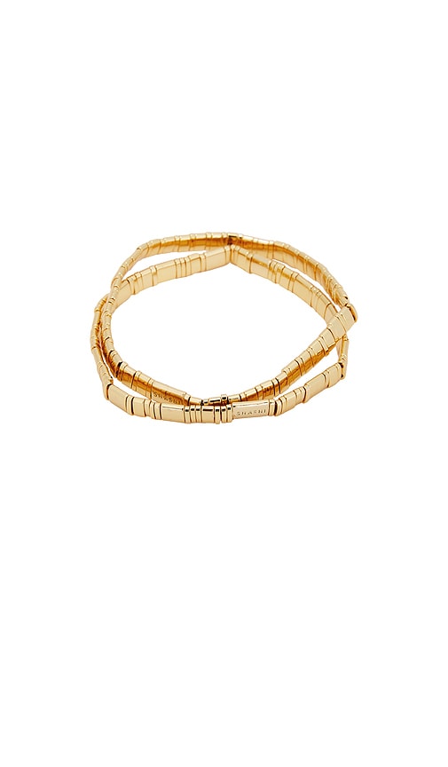 Shashi Tilu Fortknox Set Bracelet In Gold