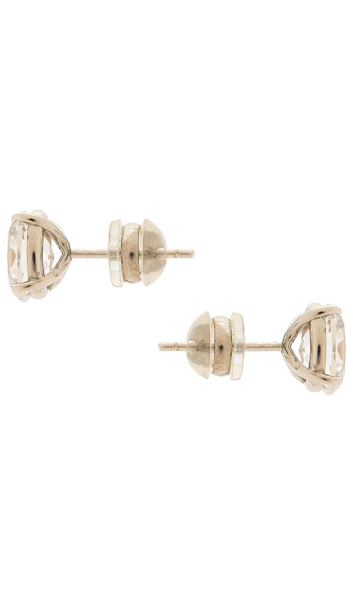 Shashi Oval Solitaire Stud In Metallic