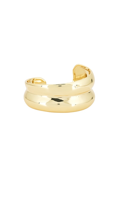 Shashi Double Dome Cuff Bracelet In Gold
