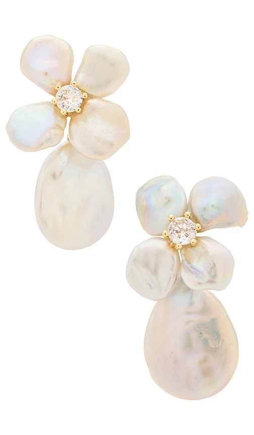 Shashi Fleur De Cleo Earring In White