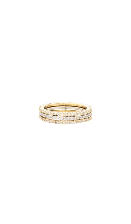 Shashi Eternity Band Ring Set In Gold