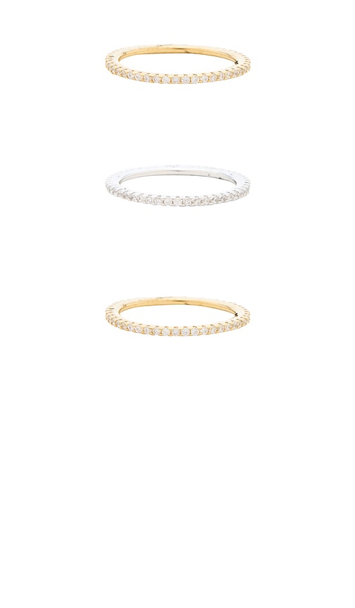 Shashi Eternity Band Ring Set In Gold