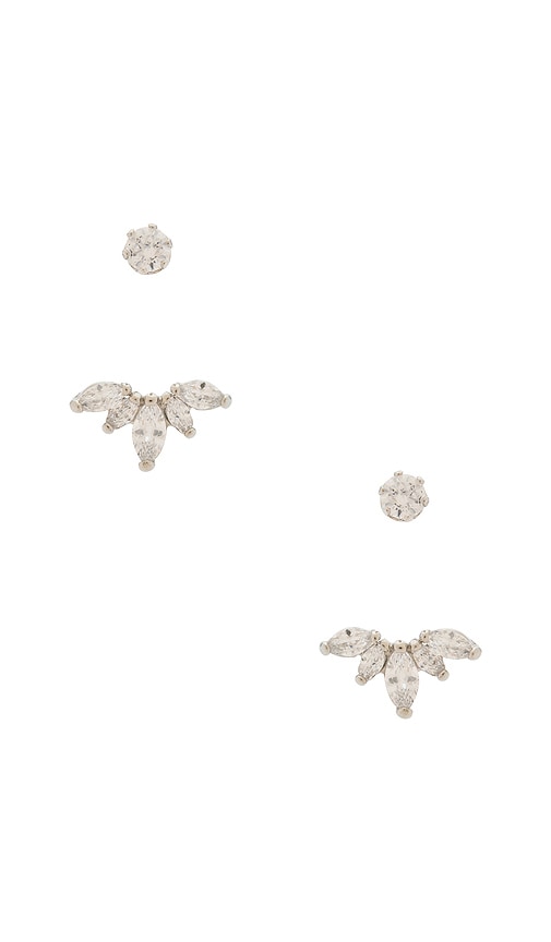 Shashi Marquise Ear Jacket In Silver