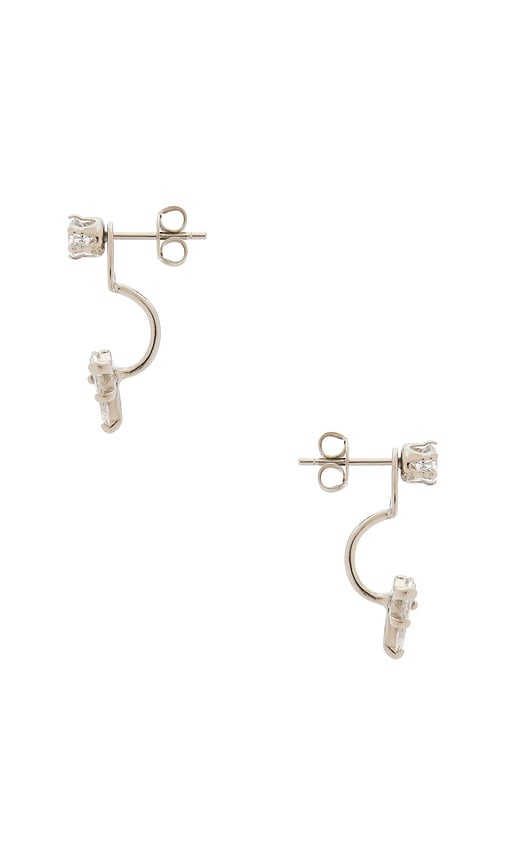 Shashi Marquise Ear Jacket In Silver