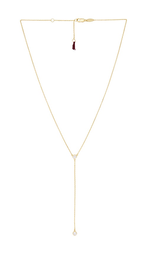 Shashi Solitaire Lariat Necklace In Gold