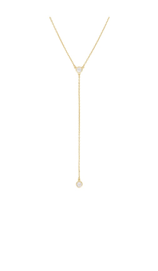 Shashi Solitaire Lariat Necklace In Gold