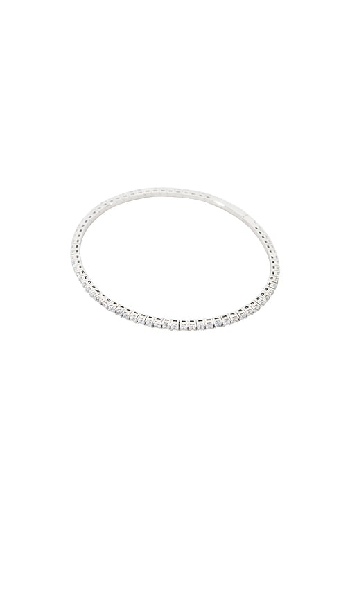 Shashi Micro Pave Hinge Bangle In White