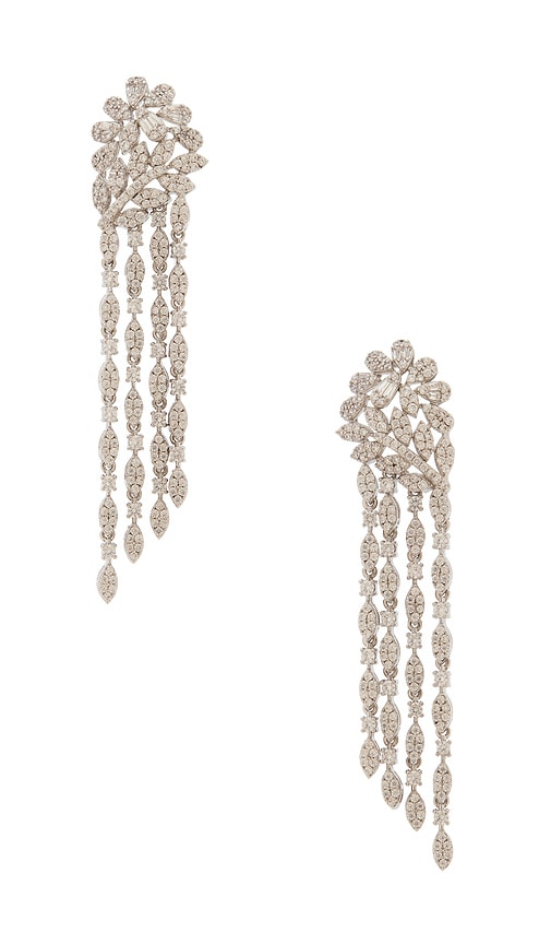 Shashi Fleurir Drop Earring In Silver
