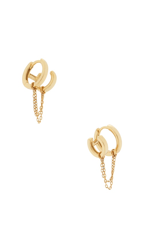 Shashi Double Katerina Chain Earring In Gold