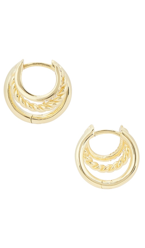 Shashi Charlie Triple Earring In Gold