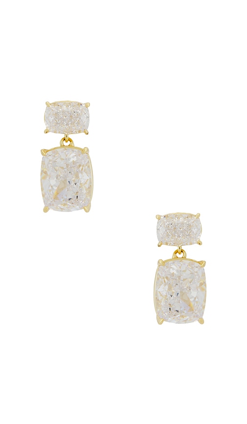 Shashi Cushion Drop Earring In Gold