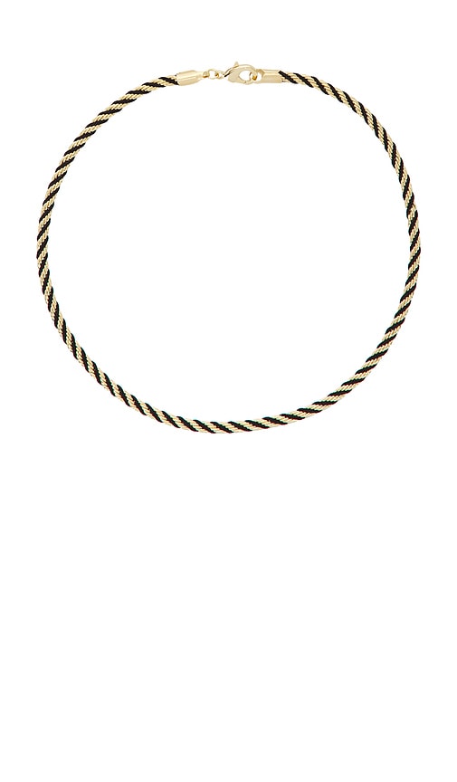 SHASHI Duet Rope Chain Necklace in Metallic GoldBlack 108$