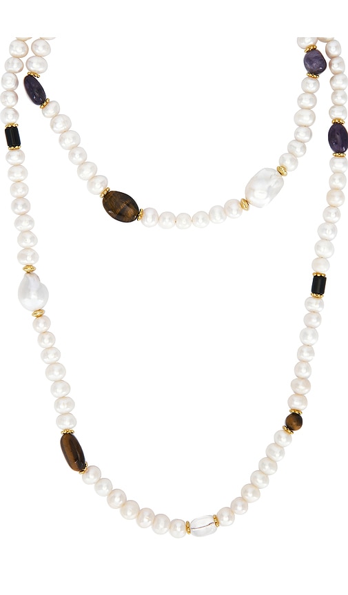  Shashi Bennet Gemstone Necklace In Ivory. 