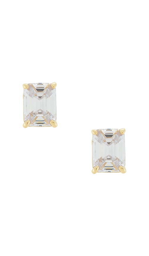 Emerald Cut Stud Earrings
