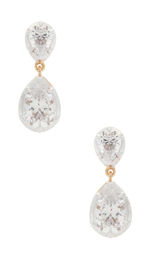 Pear Georgian Cut Earrings by Shashi NYC in Gold