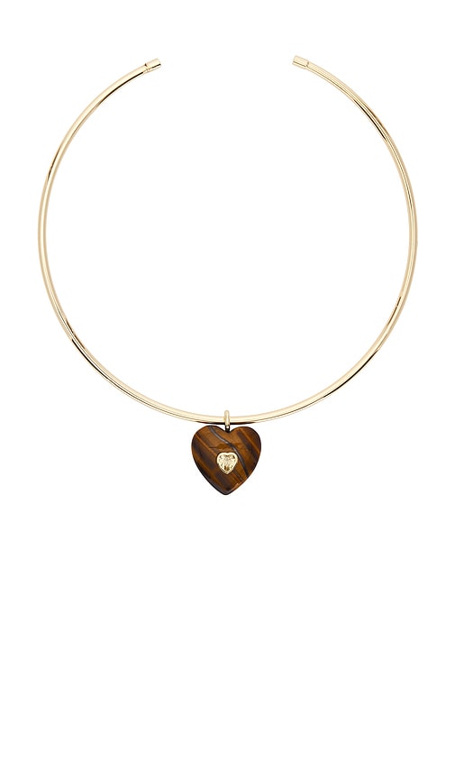 Pendant Necklace by Shashi NYC in Gold Tiger Eye