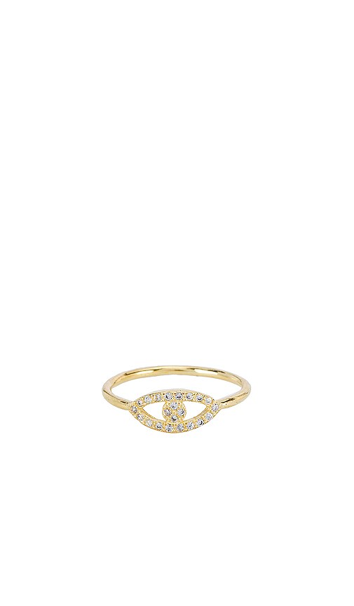 Evil Eye Pave Ring