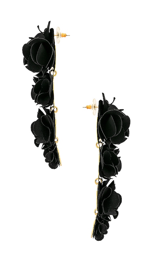Shop Shashi Lily Earrings In Black