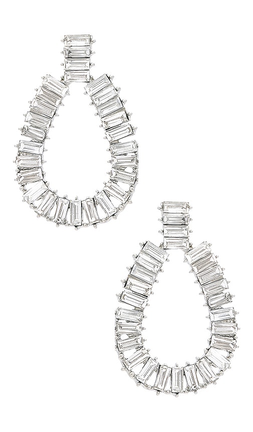 Shop Shashi Empress Earrings In Silver