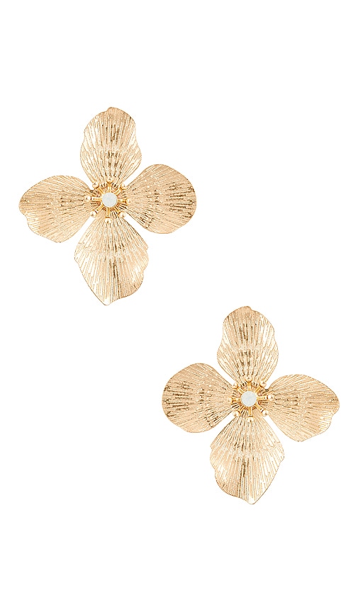 SHASHI Gold Blossom Earrings in Gold | REVOLVE