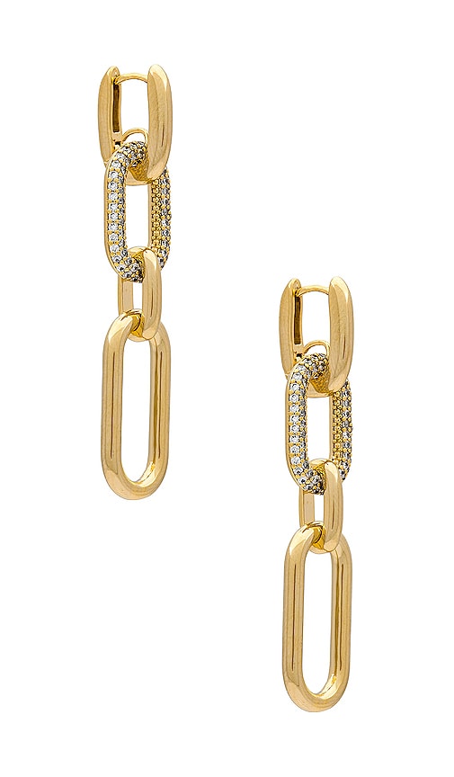 SHASHI Jetsetter Pave Earring in Gold